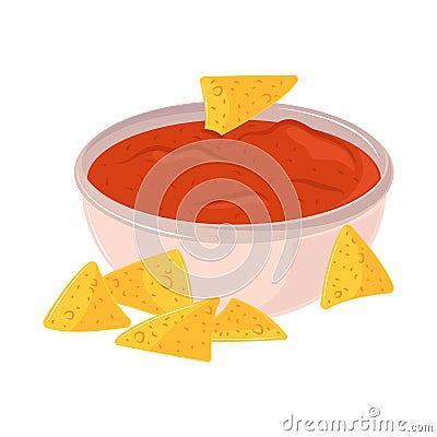 mexican nachos food Vector Illustration