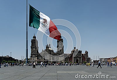 Mexican National Flag Editorial Stock Photo