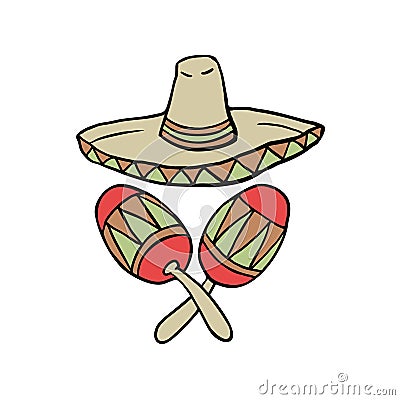 Mexican objects Vector Illustration