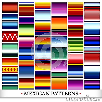 Mexican Pattern Set Vector Illustration