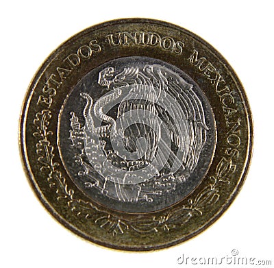 Mexican Peso Close-up Stock Photo