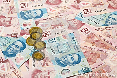 Mexican pesos Stock Photo