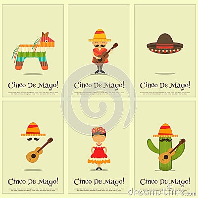 Mexican Posters Vector Illustration