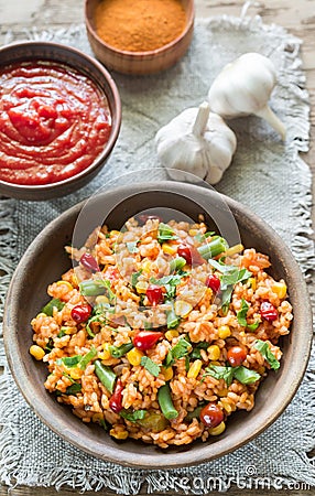 Mexican Rice Stock Photo