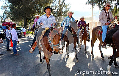 Mexican riders in local event Editorial Stock Photo