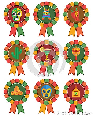 Mexican rosettes Vector Illustration