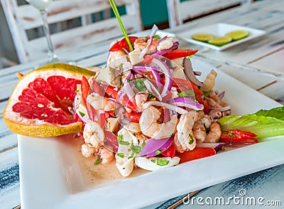 Mexican seafood ceviche Stock Photo