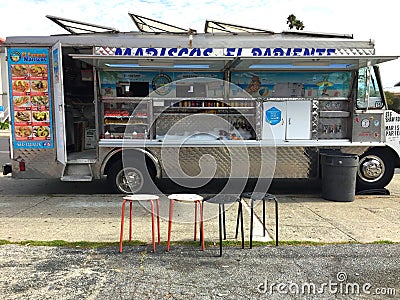 Mexican Seafood Food Truck Editorial Stock Photo