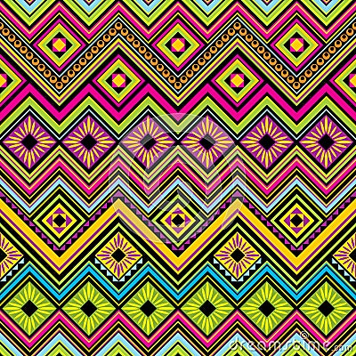 Mexican seamless zigzag background Vector Illustration