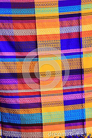 Mexican serape fabric colorful pattern texture Stock Photo