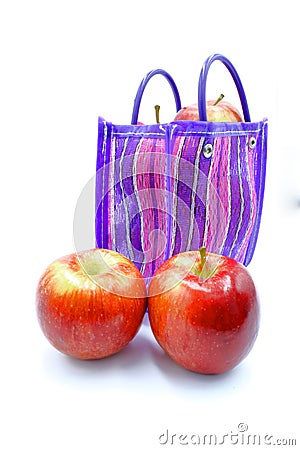 Mexican style bag for the errand or to go to the market on a white background Stock Photo