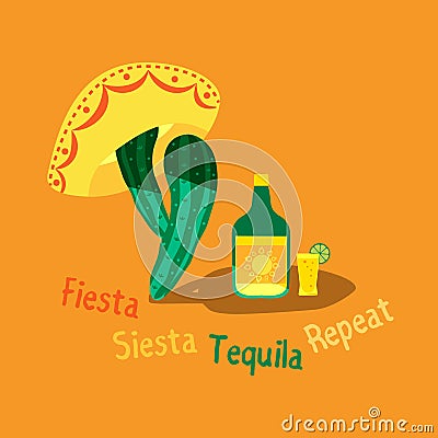 Mexican style concept Vector Illustration