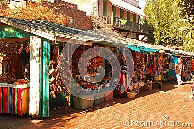 Mexican style handcrafts at El Pueblo Editorial Stock Photo