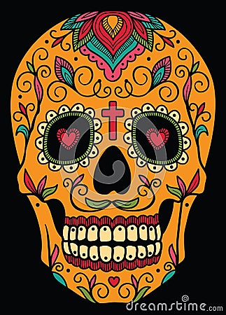 Mexican sugar skull Vector Illustration