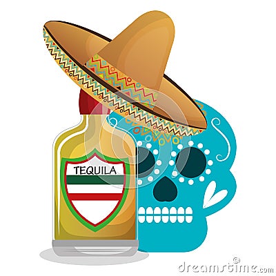 Mexican tequila drink icon Vector Illustration