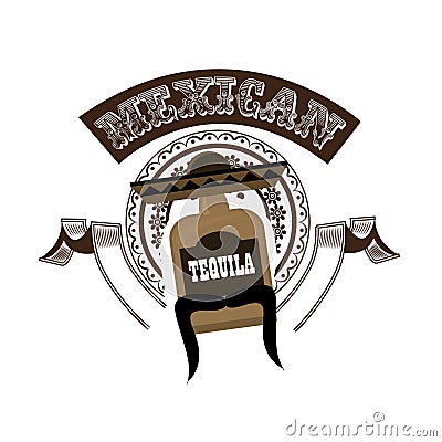 Mexican Tequila sign. Vector illustration Vector Illustration