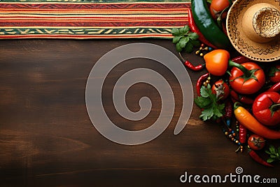 Mexican themed background large copy space - stock picture backdrop Stock Photo