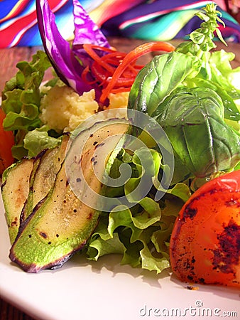 Mexican vegetables grilled salad Stock Photo