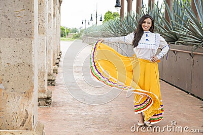 Mexican woman with cultural elements Stock Photo