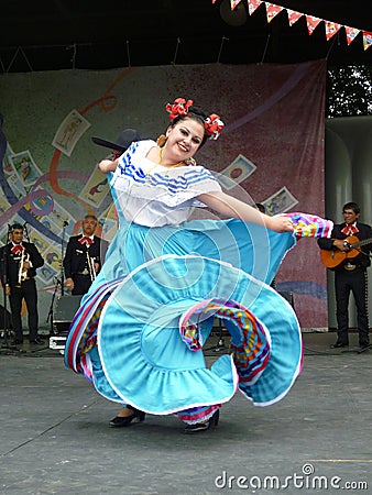 Mexican Woman Performer Editorial Stock Photo