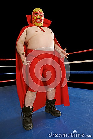 Mexican wrestler Stock Photo