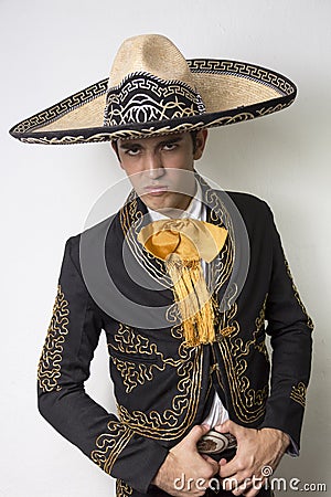 Mexican dancer in traditional costume Stock Photo