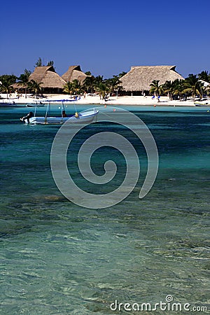 Mexico Akumal Caribbean beach Stock Photo
