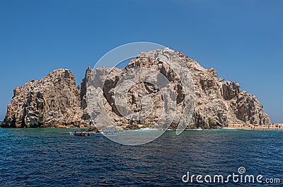 Reserva de Lobos Marinos rocky cliffs, Cabo San Lucas, Mexico Editorial Stock Photo