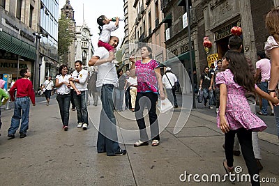 People on Madero street Editorial Stock Photo