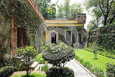 The house of the exiled soviet leader Leon Trotsky in Coyoacan, Editorial Stock Photo