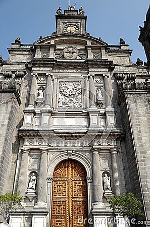 Mexico City Metropolitan Cathedral Editorial Stock Photo