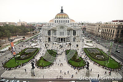 Mexico City, Mexico - 2012: Palacio de Bellas Artes (Palace of Fine Arts). Editorial Stock Photo