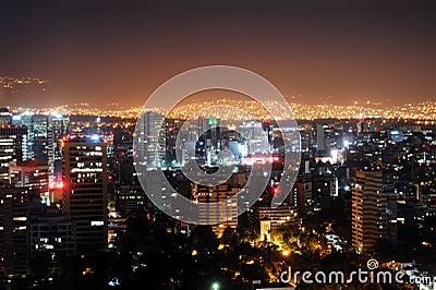 Mexico City at night Stock Photo