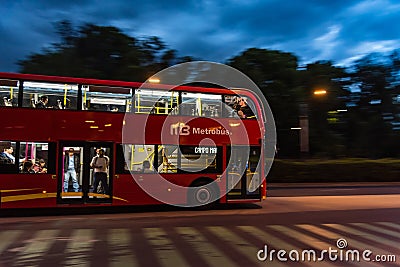 Mexico City - Public transportation - Metrobus Editorial Stock Photo