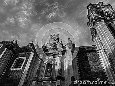 Mexico city on a sunny day black and white Stock Photo