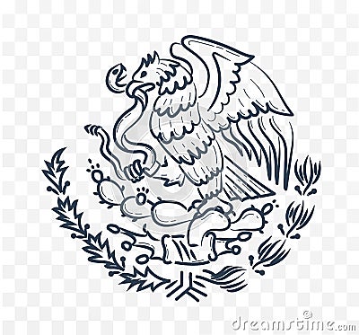 Mexico coat of arms Stock Photo
