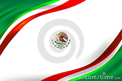 Mexico flag color background concept Vector Illustration