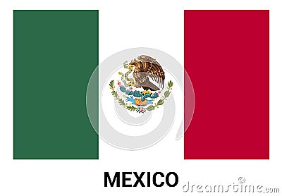 Mexico flag design vector Vector Illustration
