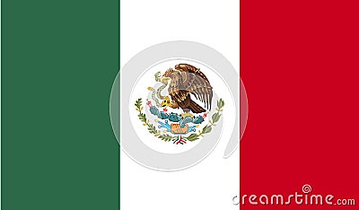 Mexico flag image Vector Illustration