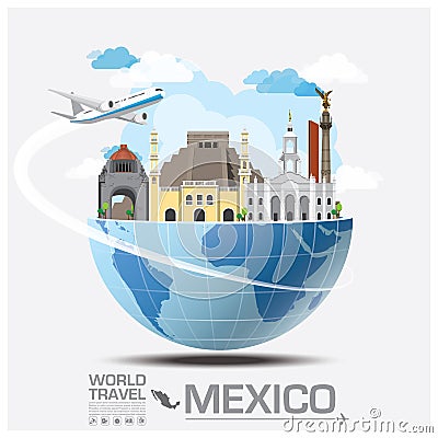 Mexico Landmark Global Travel And Journey Infographic Vector Illustration