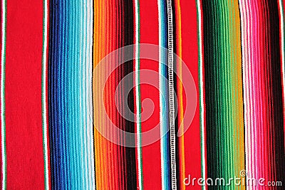 stock photo mexican poncho Mexico cinco de mayo rug fiesta background with stripes Stock Photo