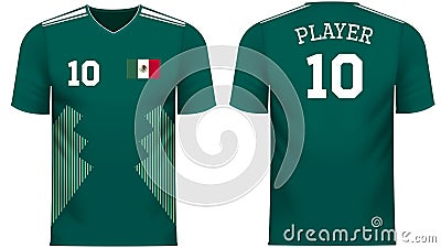 Mexico Fan sports tee shirt in generic country colors Stock Photo