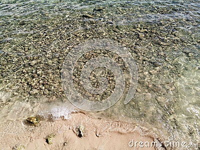 Mexico: Sand and stones from the shore Stock Photo