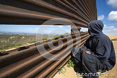 Mexico - Tijuana - The wall of shame Editorial Stock Photo
