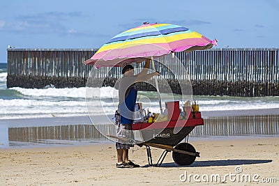 Mexico - Tijuana - The wall of shame Editorial Stock Photo