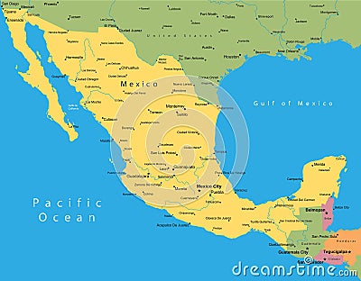 Mexico vector map Vector Illustration