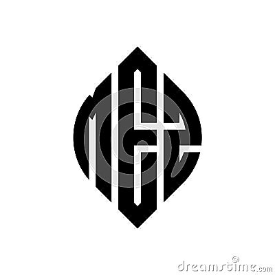 MEZ circle letter logo design with circle and ellipse shape. MEZ ellipse letters with typographic style. The three initials form a Vector Illustration