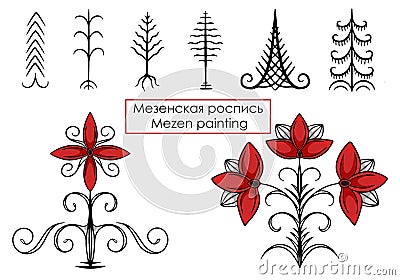 Mezen painting Vector Illustration