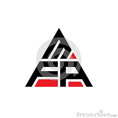 MFA triangle letter logo design with triangle shape. MFA triangle logo design monogram. MFA triangle vector logo template with red Vector Illustration