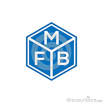 MFB letter logo design on black background. MFB creative initials letter logo concept. MFB letter design Vector Illustration